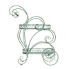 2 Tier Parisian Style Metal Garden Cart Plant Stand Flower Pot Display Decor
