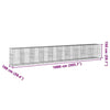 Gabion Basket with Cover 1000x100x150 Galvanised N6D1