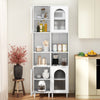 Narrow Home Organizer Tall Bathroom Storage Cabinet-White