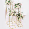 Gold Geometric Flower Stand 40/60/80/100cm Metal Rack Decor Wedding Centerpiece