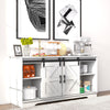 Sliding Barn Door Sideboard Storage Cabinet Coffee Bar TV Stand Farmhouse Style