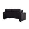 Panana 3 2 Seater Grey Black Linen Fabric Suite Sofa Couch, Free Throw Pillows