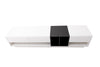 Lowboard TV Stand TV Cabinet with Drawer for Living Room, Black and White