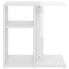 Side Table High Gloss White 50x30x50 cm Engineered Wood vidaXL