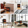 2000W PTC Ceramic Tabletop Heater Electric Tower Fan Remote Control