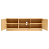 Modern 62 Inches Wooden TV Stand w/6 Storage Compartments TV Cabinet Table