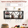 39 Bottles Wall Mounted Rack Display Shelf Metal Frame Wine Storage Rack