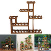 5 Tier Wooden Flower Plant Pot Shelf Stand Garden Terrace Florist Display Rack