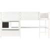 Kids Bunk Bed 3ft Cabin Bed Mid Sleeper Loft Bed Children Pine Wooden Bed Frame