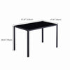 4x Grey Faux Leather Dining Chairs&Black Tempered Glass Dining Table Dining Set