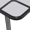 Nesting Coffee Table Side Table with Drawer High-Gloss Tabletop Square Set of 2