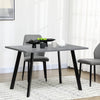 Modern Dining Table with Cement Effect Top & Steel Legs for Kitchen, Dining Room