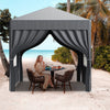 2X2M Pop-up Gazebo Heavy Duty Marketstall Garden Canopy Tent with 4 Side Outdoor
