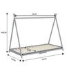 Solid Wood Kid House Bed Frame Single Bed Treehouse Toddler Child Floor Bedframe