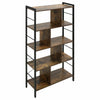 Vintage Industrial Bookcase Tall Display Storage Shelving Unit Stand Metal Retro