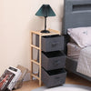 Slim 3 Drawers Storage Unit Organizer for Living Room Snack Storage Shelf Tall