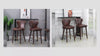 Luxury Bar Stools Set of 2 with Back, PU Leather Upholstery, Brown