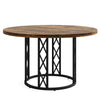 120cm Round Dining Table for 4-6 People,Rustic Coffee Table Circle Kitchen Table