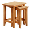 Nest of Tables, 2 Small Oak Wooden Nesting Tables, Side Coffee Table