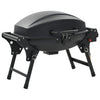 Portable Gas BBQ Grill with Cooking Zone Black Freestanding Barbecue