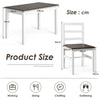 5PCS Kitchen Dining Table Set Modern Rectangular Breakfast Table and 4 Chairs