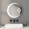 LED Bathroom Mirror 60cm Round lluminated Mirror with 5x Lighted Magnifier IP44