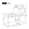 Wooden Bunk Beds 3FT Treehouse Loft Bed Kids Mid-Sleeper Cabin Bed 90x190 White
