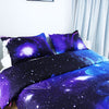 3D Galaxy Duvet Cover with Pillow Cases Universe Bedding Set Single Double King