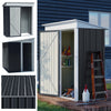 3 X 5ft Steel Sheds Garden Tools Storage Pent Roof Shelving Rack Galvanized Shed