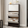 Compact Hallway Shoe Cabinet Wooden 3 Drawer Footwear Shoes Storage Organizer