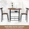3Pcs Dining Table and Chairs Set for Kitchen Dining Room Breakfast Furniture Set