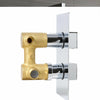 Modern Shower Mixer Square Bathroom Concealed Twin Head Valve Set