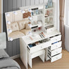 Dressing Table With 7 Drawers Mirror Stool Set Makeup Desk Vanity Table Bedroom