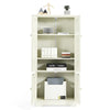 Freestanding Floor Cabinet Wooden Storage Organizer Chest with Adjustable Shelf