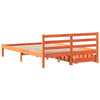 Bed Frame with Drawers Wax Brown 120x200 Solid Wood Pine M8C9