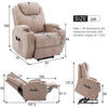 Electric Riser Heated Armchair Power Lift Chair Massage Cinema Recliner Beige
