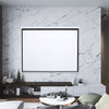 Projector Screen Manual Pull Down Wall Mounted Matt White Home Cinema 60-120''
