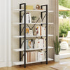 5-Tier Freestanding Bookshelf, Modern Open Display Storage Rack, White