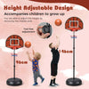 2-in-1 Toddler Basketball Goal System with Double-sided Backboard & 6 Darts