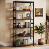5-Tier Tall Bookshelf, 180cm Open Bookcase Floor Standing Display Shelving Unit