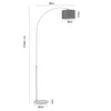 Modern Floor Lamp Adjustable Height Freestanding Metal Light Reading Light