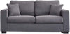 Panana 3 2 Seater Grey Black Linen Fabric Suite Sofa Couch, Free Throw Pillows