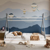 Pine Wood Teepee Children Single Bed Frame Toddler Boys Girls Bedroom Furniture