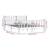 Bed Frame White Solid Wood 120x200 H0H3