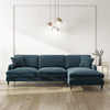 4 Seater Sofa L-Shaped Velvet Corner Couch with Cushions