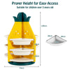 3-Tier Pineapple Kids Toy Shelf 360° Rotating Storage Organizer Collection Rack