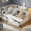 Multifunctional Wooden Single Bed Frame with Storage Space for Adults, Teenagers