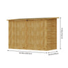 Triple Wheelie Bin Storage Wooden Garbage Bin Shed Outdoor Garden Store Cover