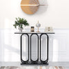 100cm Modern Console Table Faux Marble Narrow Entryway Hallway Table Accent Desk