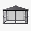 4m x 3m Heavy Duty Metal Gazebo Garden Pergola Steel Frame Tent Sun Shade Canopy